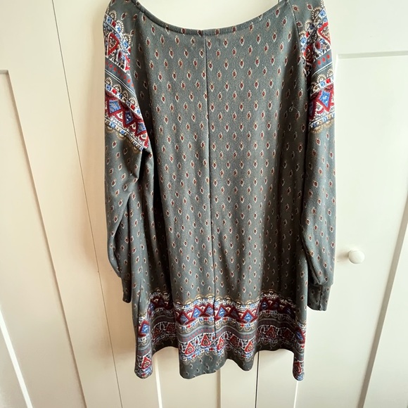 Ice Silk Grey Sweater Tunic 1X - Picture 2 of 3